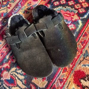 Birkenstock Shearling Boston Clogs 39